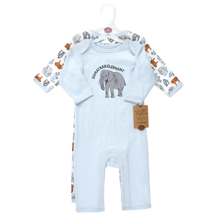 Touched by Nature Organic Cotton Coveralls, Endangered Elephant