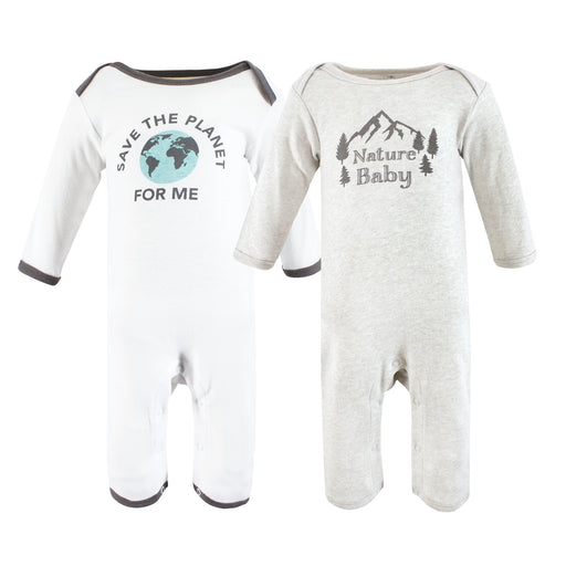 Touched by Nature Gender Neutral Baby Organic Cotton Coveralls, Nature Baby