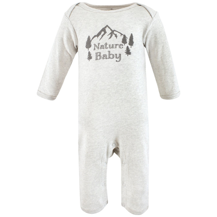 Touched by Nature Gender Neutral Baby Organic Cotton Coveralls, Nature Baby