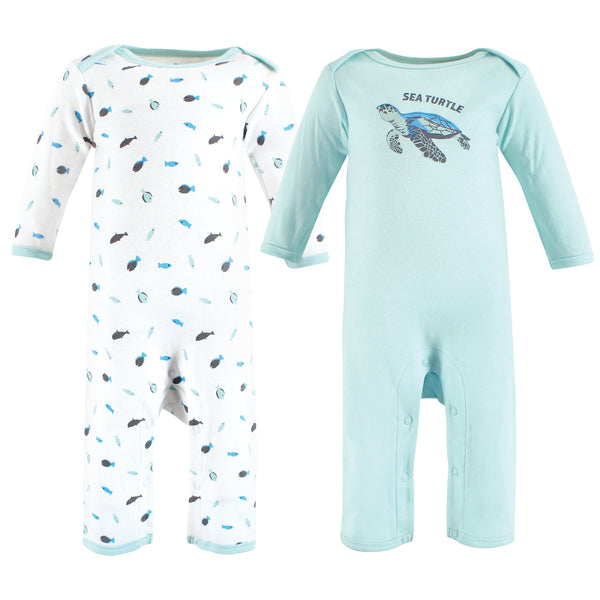 Touched by Nature Organic Cotton Coveralls, Endangered Sea Turtle