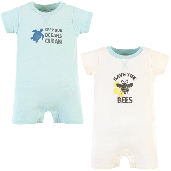 Touched by Nature Baby Organic Cotton Rompers, Save The Bees