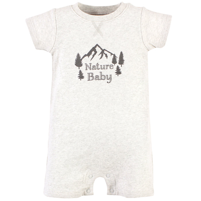 Touched by Nature Baby Organic Cotton Rompers, Nature Baby