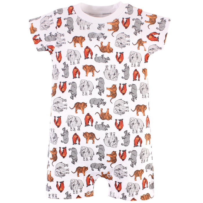 Touched by Nature Baby Organic Cotton Rompers, Endangered Tiger