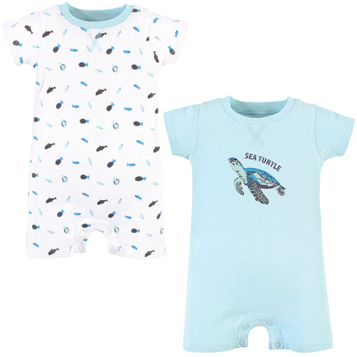 Touched by Nature Baby Organic Cotton Rompers, Endangered Sea Turtle