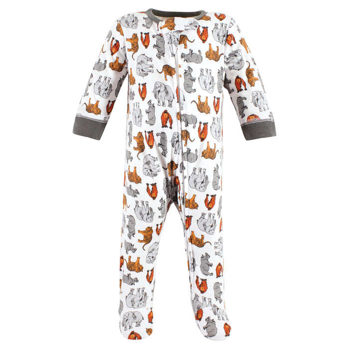 Touched by Nature Organic Cotton Sleep and Play, Neutral Endangered Safari