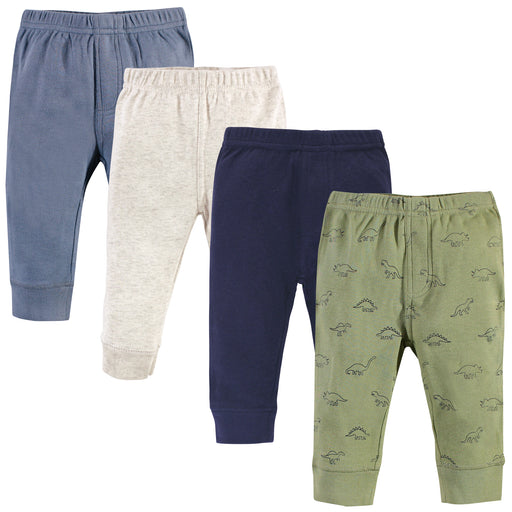 Touched by Nature Baby and Toddler Boy Organic Cotton Pants 4 Pack, Dino