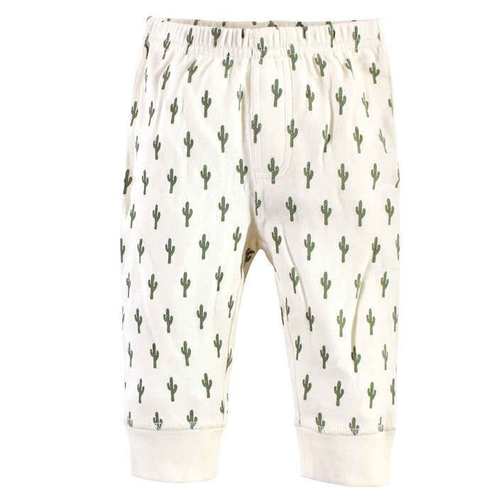 Touched by Nature Baby and Toddler Boy Organic Cotton Pants 4 Pack, Cactus