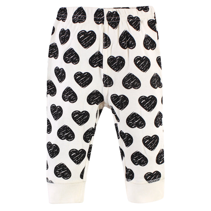 Touched by Nature Baby and Toddler Girl Organic Cotton Pants, Heart