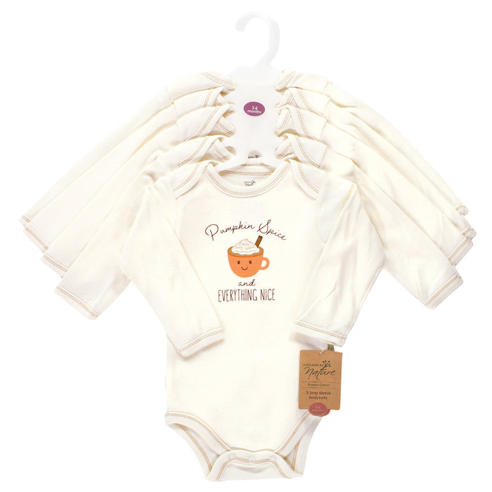 Touched by Nature Organic Cotton Long-Sleeve Bodysuits, Fall Food