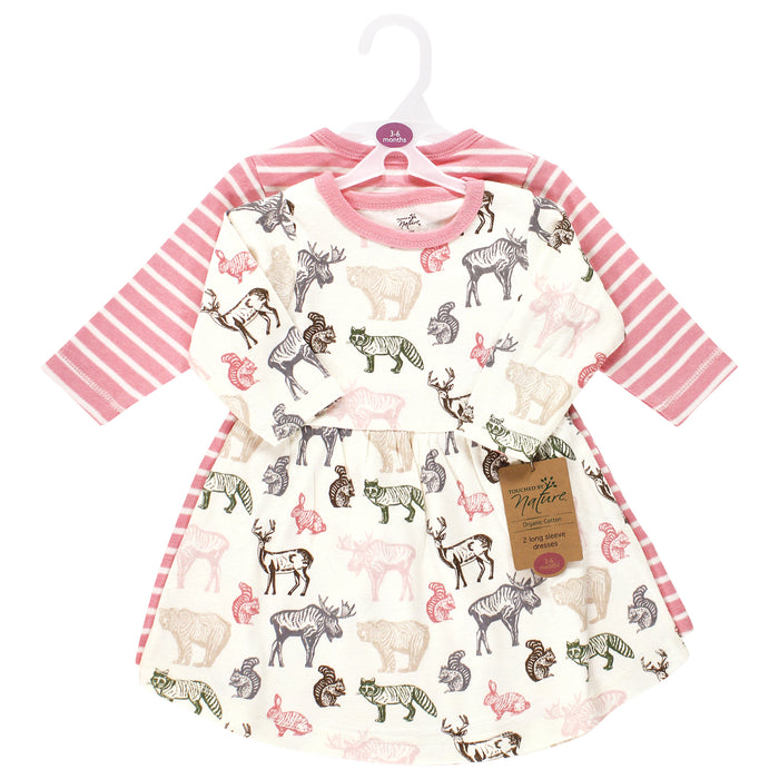Touched by Nature Girls Organic Cotton Dresses, Woodland