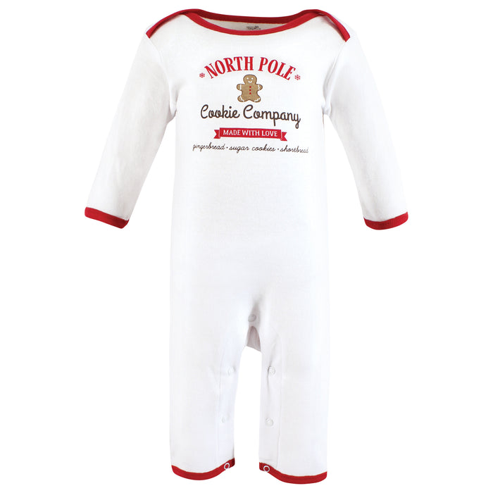Touched by Nature Unisex Baby Organic Cotton Coveralls, Christmas Cookies