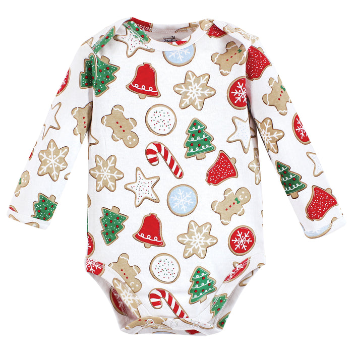 Touched by Nature Organic Cotton Long-Sleeve Bodysuits, Christmas Cookies