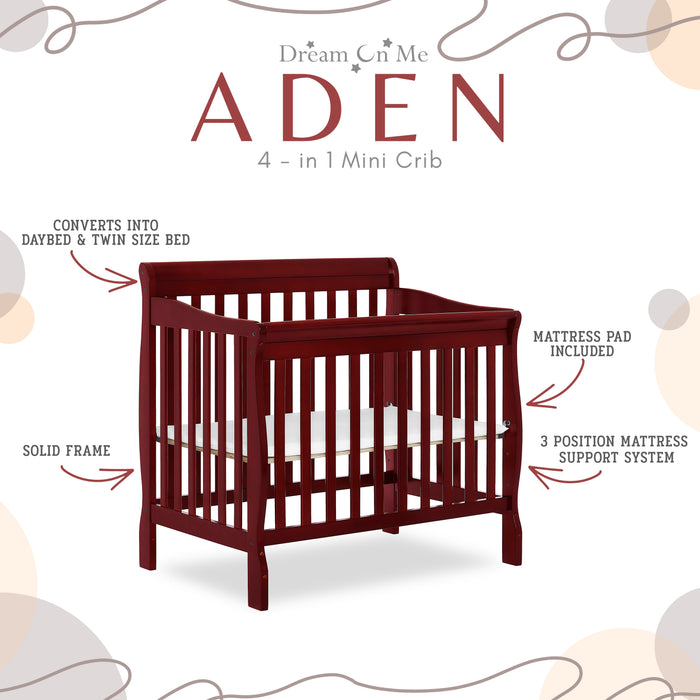 Dream On Me Aden Convertible 4 in 1 Mini Crib buybuy BABY