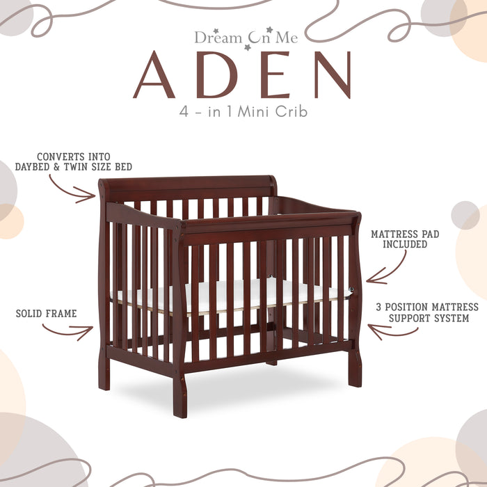 Aden 4 in 1 convertible mini crib best sale