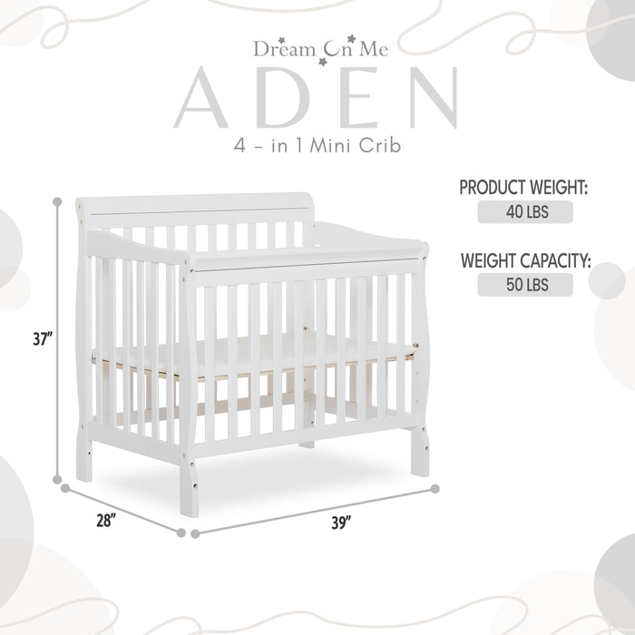 Dream On Me Aden Convertible 4 in 1 Mini Crib buybuy BABY