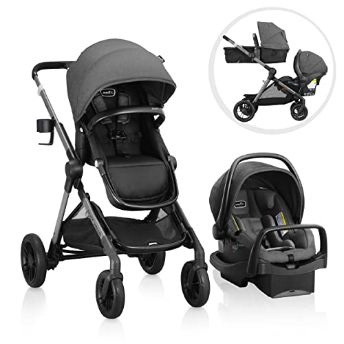 Evenflo Pivot Xpand Modular Travel System with LiteMax Infant Car Seat with Anti-Rebound Bar