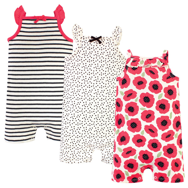 Touched by Nature Baby Organic Cotton Rompers, Poppy