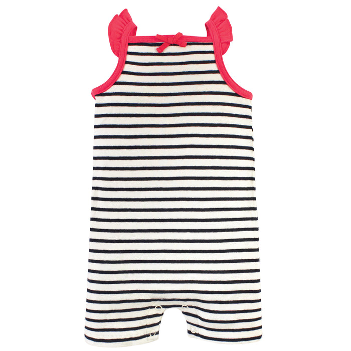 Touched by Nature Baby Organic Cotton Rompers, Poppy