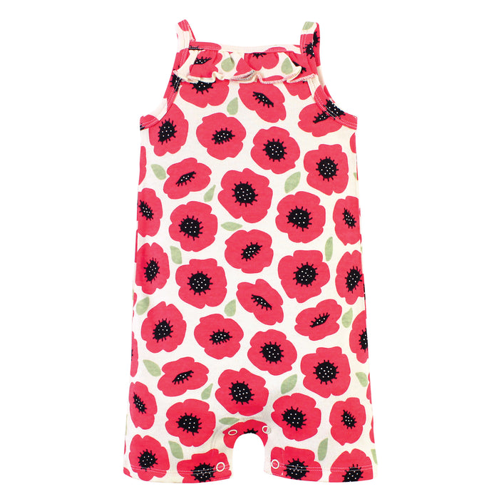 Touched by Nature Baby Organic Cotton Rompers, Poppy