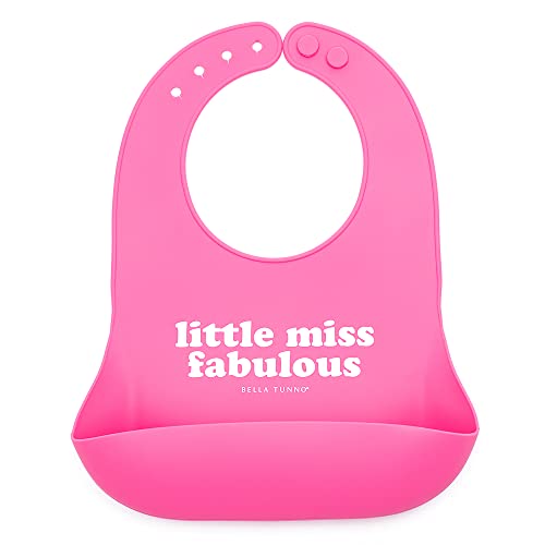 Bella Tunno Wonder Bib - Adjustable Silicone Baby Bibs for Girls, Little Miss Fabulous