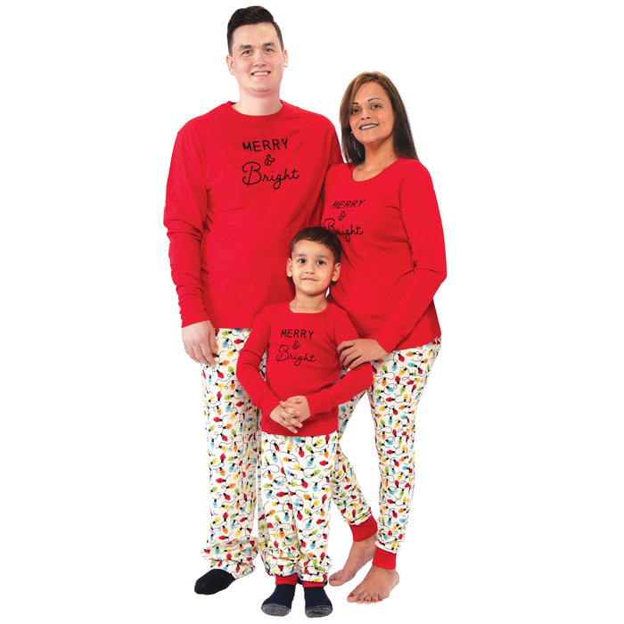 Touched by Nature Baby, Toddler and Kids Unisex Holiday Pajamas, Kids Merry and Bright