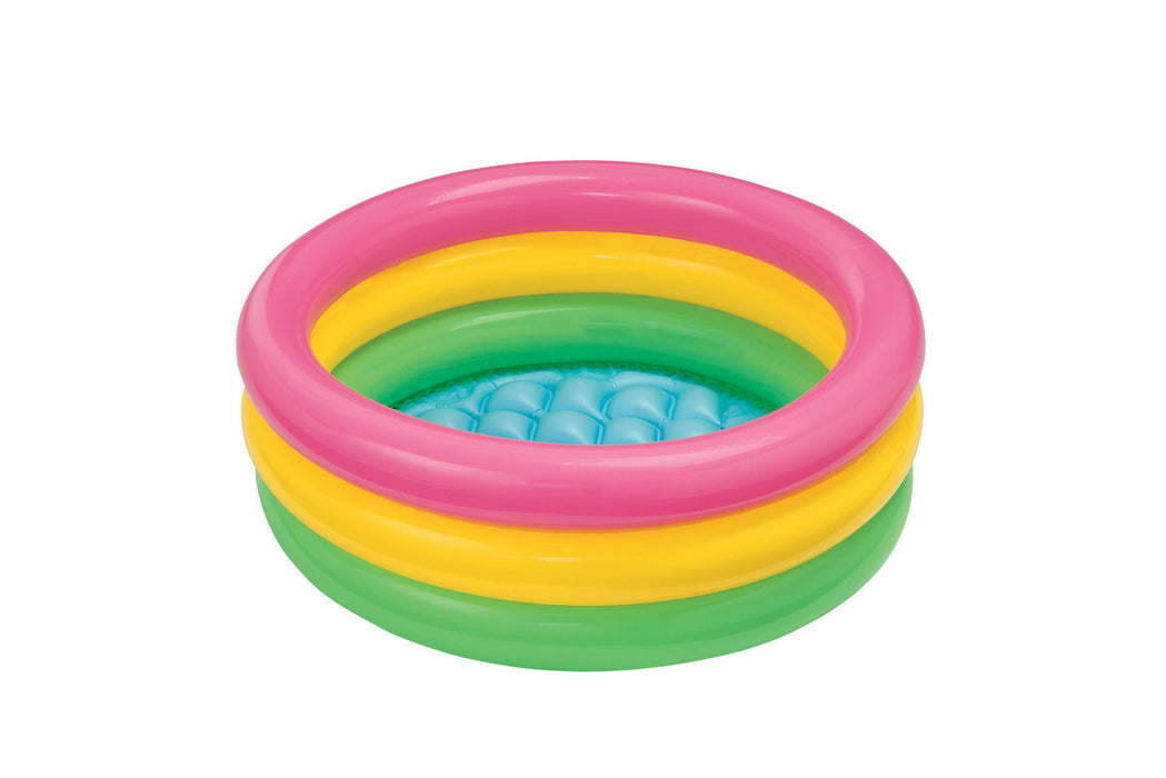 Intex 58924EP 34in x 10in Sunset Glow Soft Inflatable Baby Swimming Pool