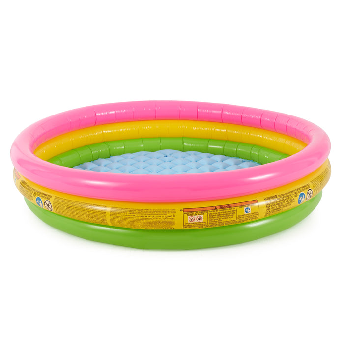 Intex Inflatable Sunset Glow Kiddie Pool with Multi-Colored Fun Ballz, 100 Pack