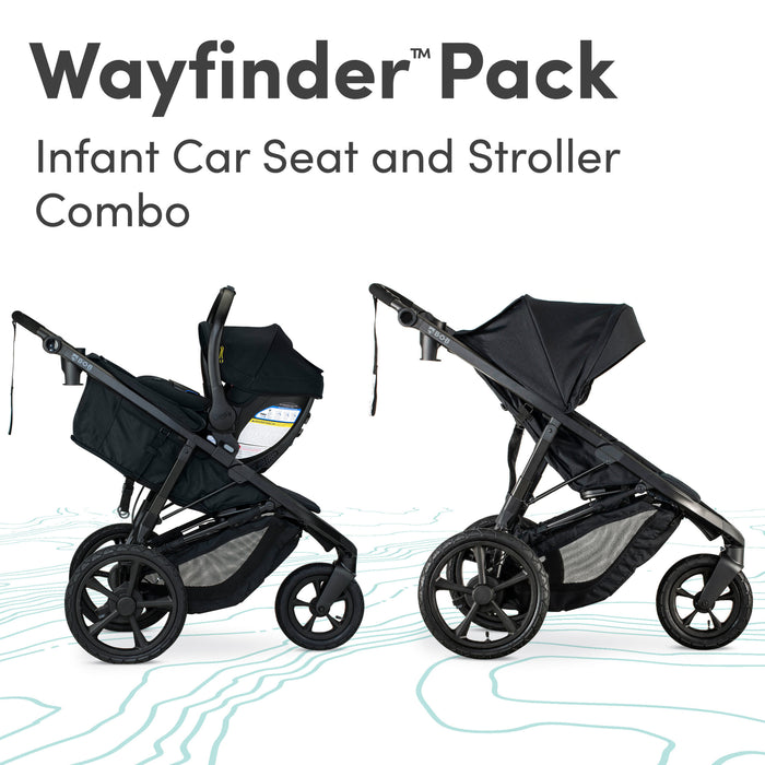 Bob Gear Wayfinder™ Travel System, Infant Car Seat and Stroller Combo, ClickTight®, Nightfall