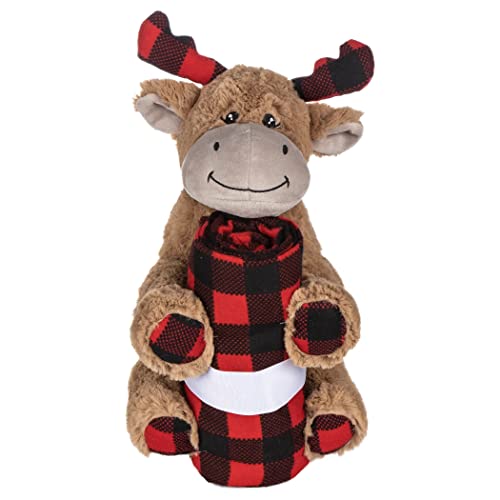 Trend Lab Buffalo Check Moose Plush & Swaddle Blanket 2 Piece Gift Set