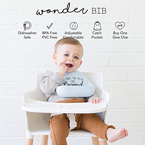 Bella Tunno Wonder Bib - Adjustable Silicone Baby Bibs, Oh Hey Sunshine