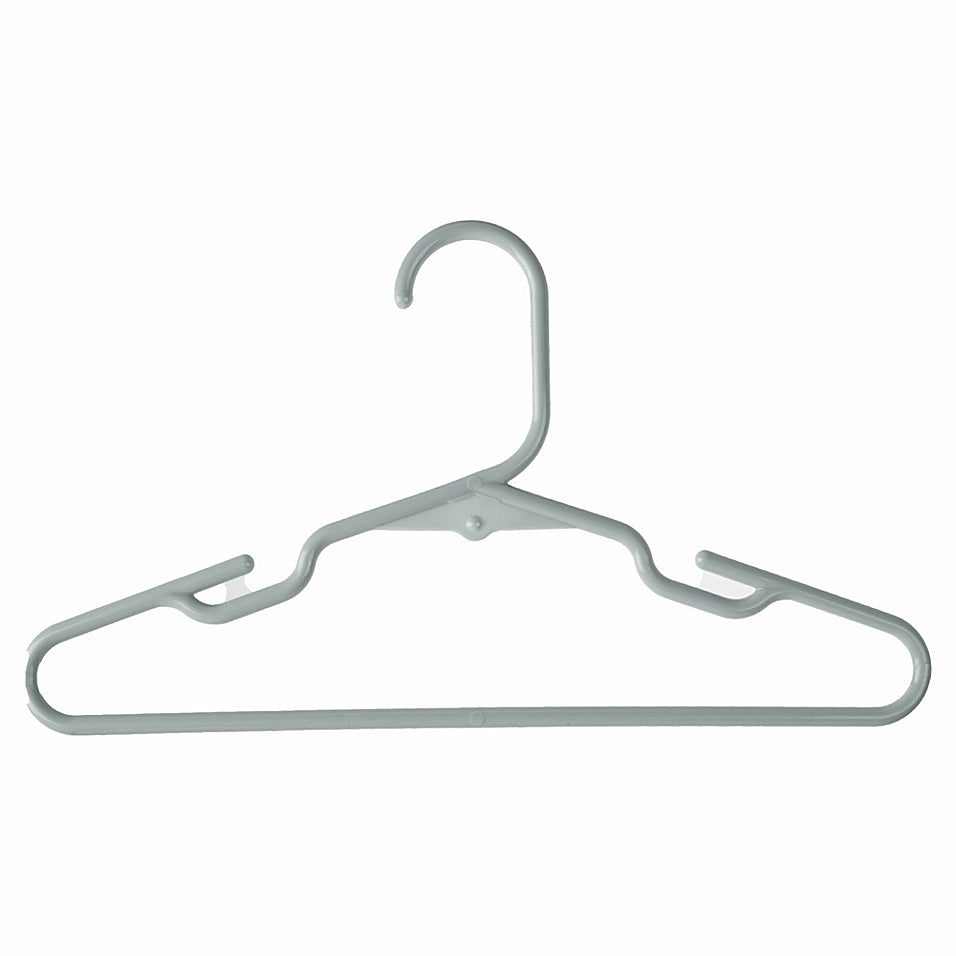 Your Zone Children's Clothing Hangers, 10 Pack, White, Sizes Up to 8,  Durable Plastic 