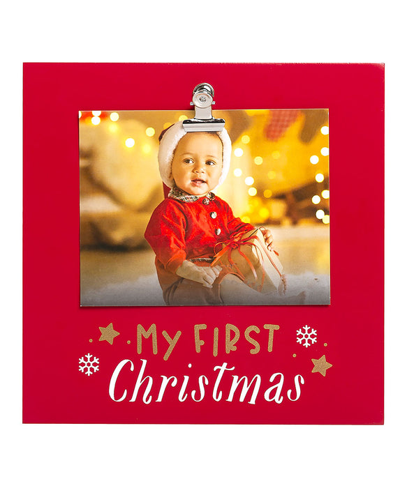Pearhead My First Christmas Sentiment Frame Holiday Home Decor