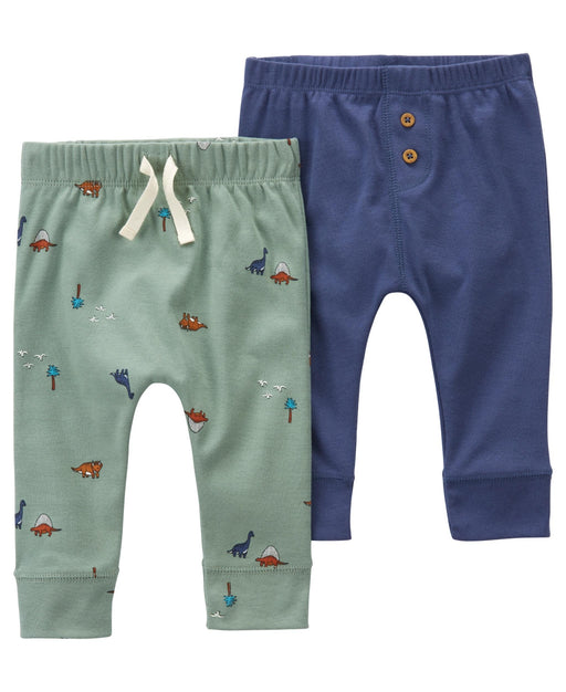 Carters Baby Boys Pull on Pants 2 Pack Blue/Green
