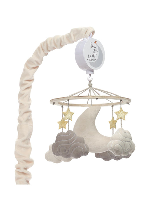 Lambs & Ivy Goodnight Moon Musical Baby Crib Mobile Soother Toy - Stars/Clouds
