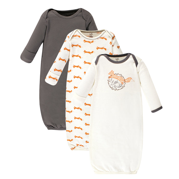 Touched by Nature Baby Boy Organic Cotton Layette Set and Giftset, Fox, 0-6 Months