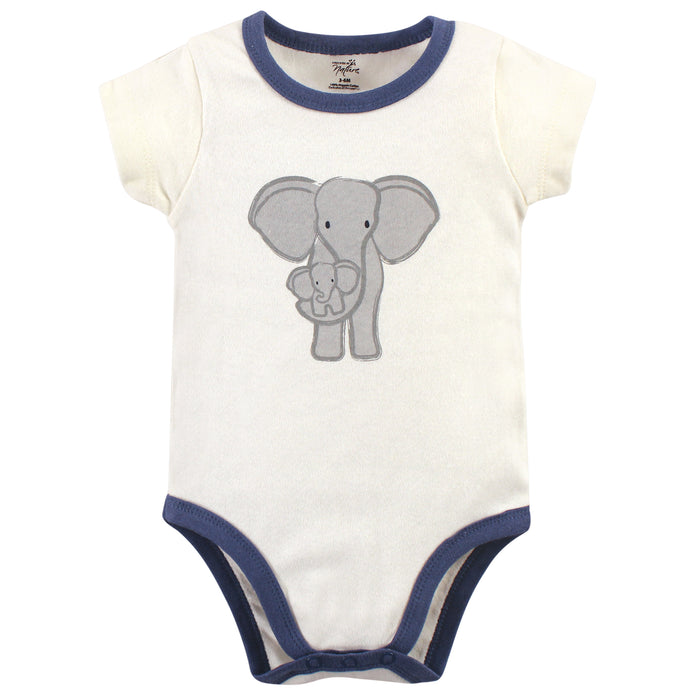 Touched by Nature Baby Organic Cotton Hoodie, Bodysuit and Pant, Print Elephant