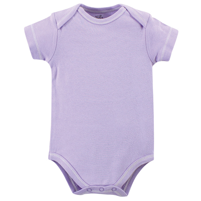 Touched by Nature Baby Girl Organic Cotton Bodysuits 5 Pack, Dragonfly