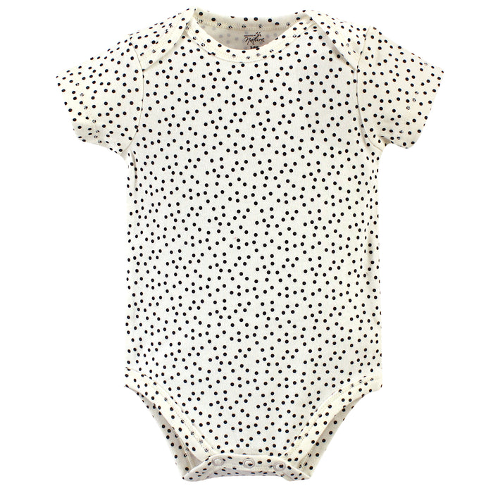 Touched by Nature Baby Girl Organic Cotton Bodysuits 5 Pack, Poppy