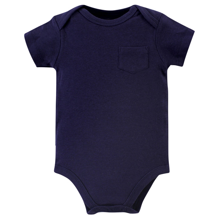Touched by Nature Baby Boy Organic Cotton Bodysuits 5 Pack, Truck