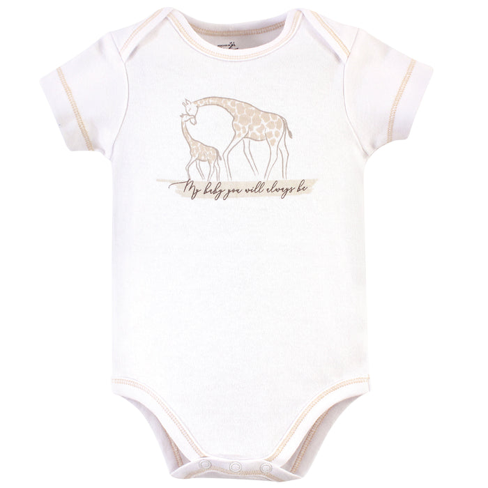 Touched by Nature Organic Cotton Bodysuits 5-Pack, Little Giraffe