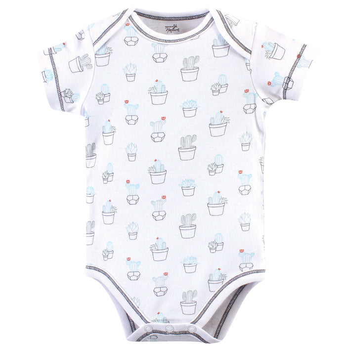 Touched by Nature Organic Cotton Bodysuits 5-Pack, Cactus