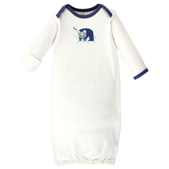 Touched by Nature Organic Cotton Gowns, Woodland, Preemie/Newborn