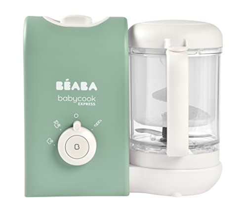 BEABA Babycook Solo 4 in 1 Baby Food Maker, Processor, Steam Cook and  Blender, Large Capacity 4.5 Cups, Healthy at Home, Dishwasher Safe, Cloud