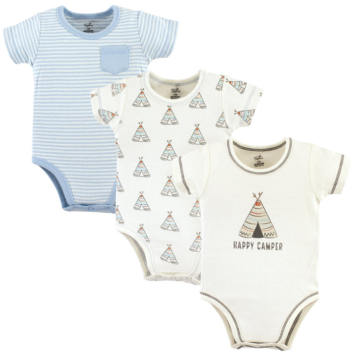 Touched by Nature Baby Boy Organic Cotton Bodysuits 3 Pack