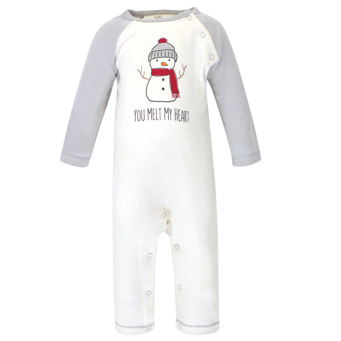 Touched by Nature Baby Organic Cotton Coveralls 3 Pack, Snowman