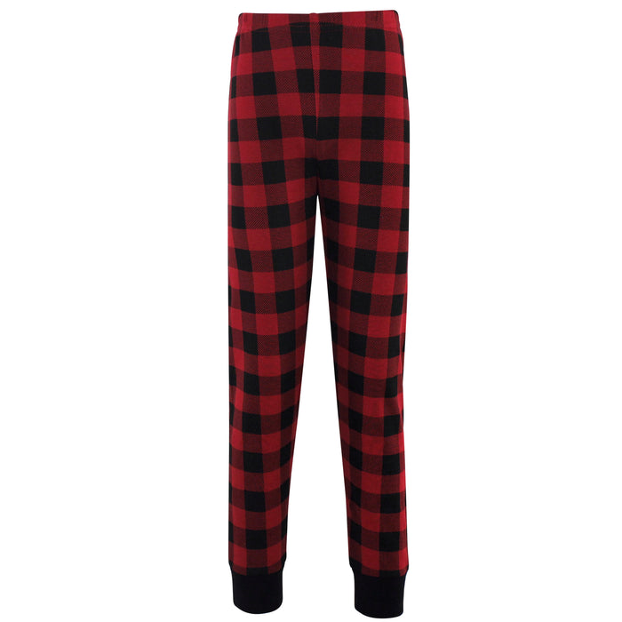 Touched by Nature Baby, Toddler and Kids Organic Cotton Tight-Fit Pajama Set, Buffalo Plaid