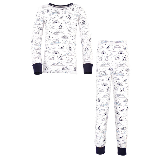 Touched by Nature Baby, Toddler and Kids Unisex Organic Cotton Tight-Fit Pajama Set, Arctic