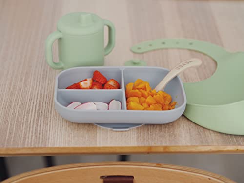 BEABA The Essentials Silicone Meal Set - Grey/Sage