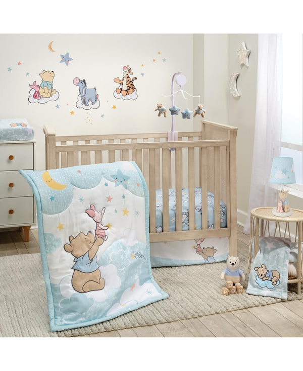 Bedtime Originals Starlight Pooh 3 Piece Crib Bedding Set Blue Anim buybuy BABY