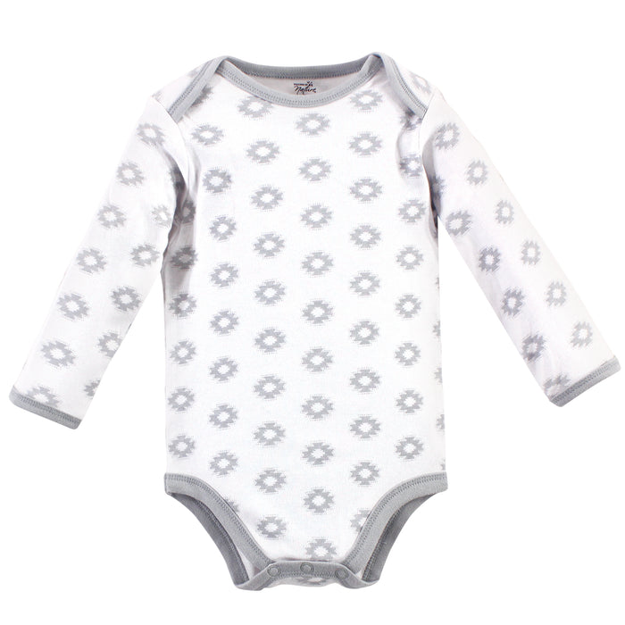 Touched by Nature Organic Cotton Long-Sleeve Bodysuits 5-pack, Cactus